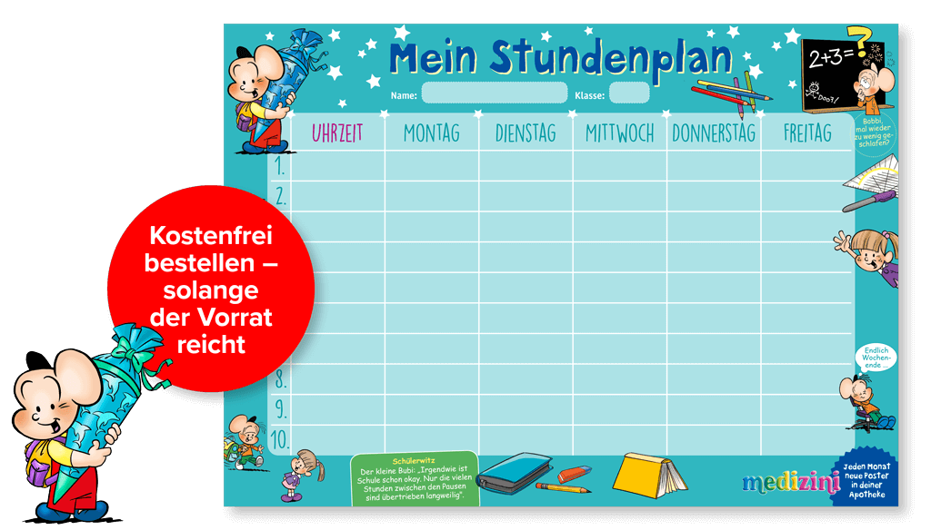 Bestellung medizini Stundenpläne
