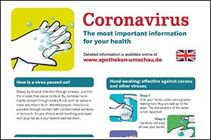 Informations-Poster "Coronavirus" Englisch (PDF)