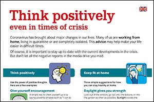 Informations-Flyer "Positiv denken" Englisch (PDF)