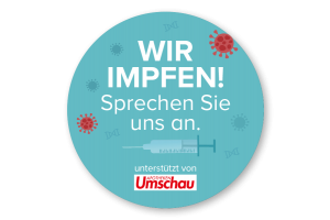 Zwei Aufkleber rund – jetzt kostenfrei bestellen!